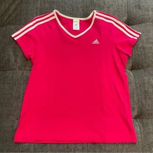 adidas pink workout top